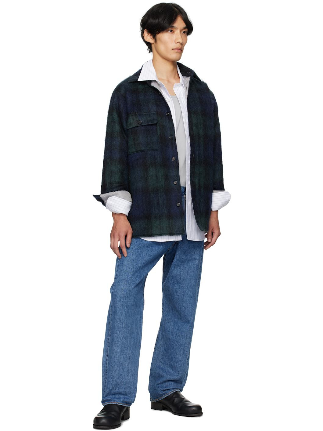 Navy & Green N°80 Woodhacker Shirt Jacket - 5
