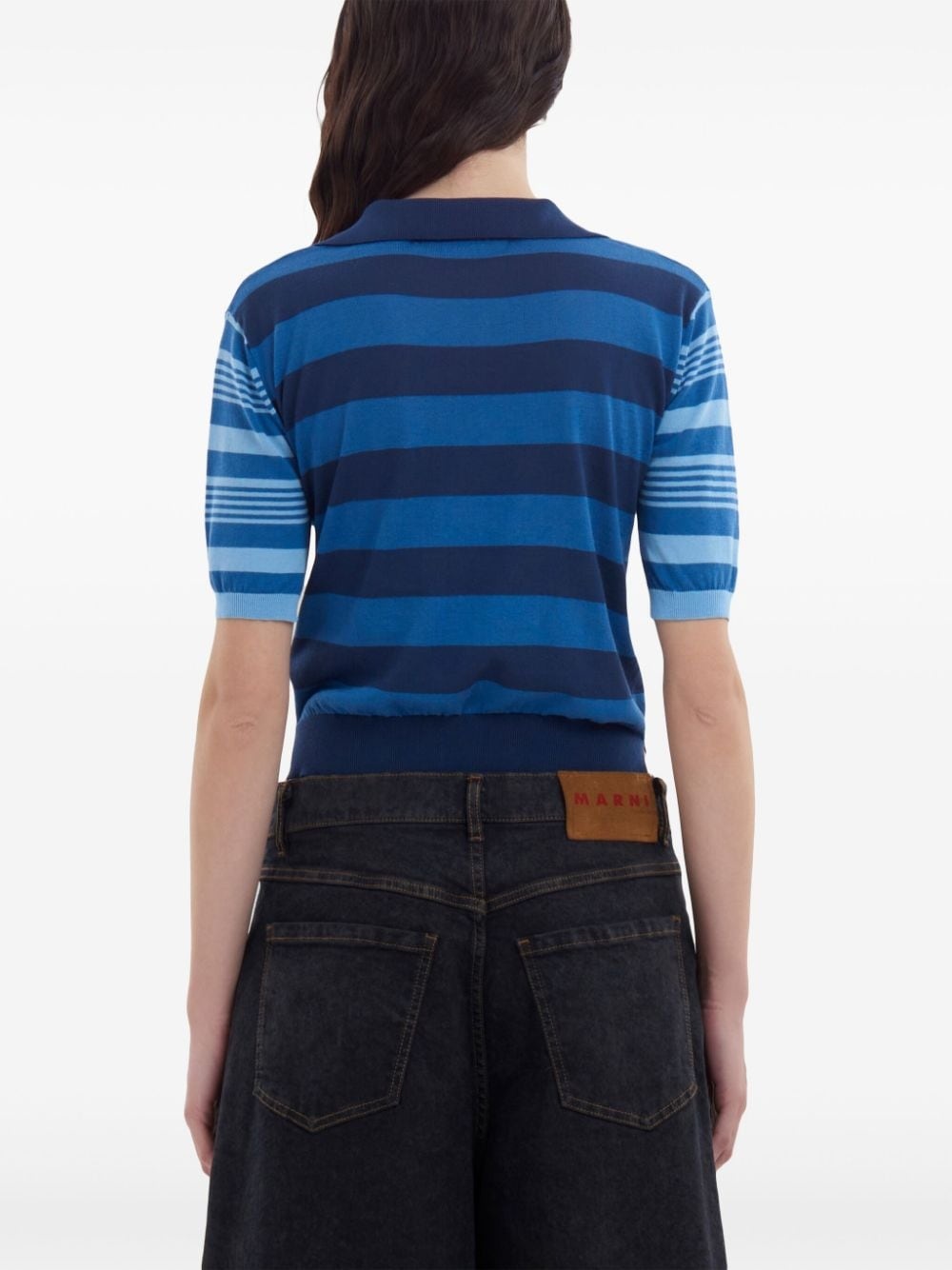 striped cotton polo shirt - 4