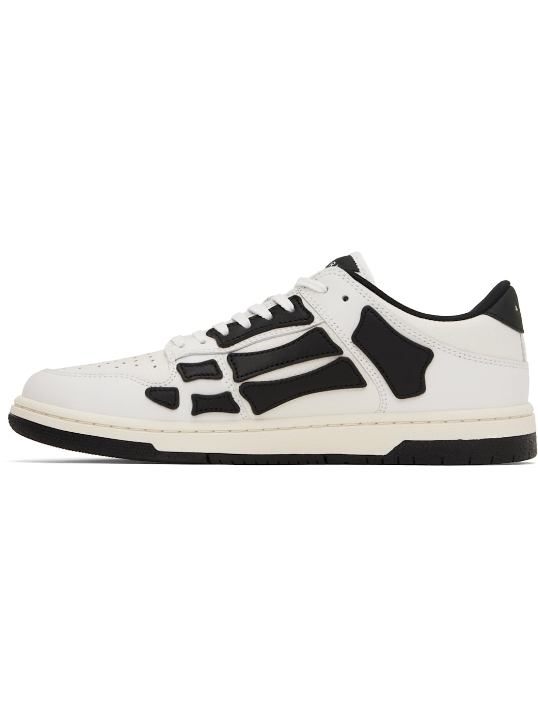 White & Black Skel-Top Low Sneakers - 3