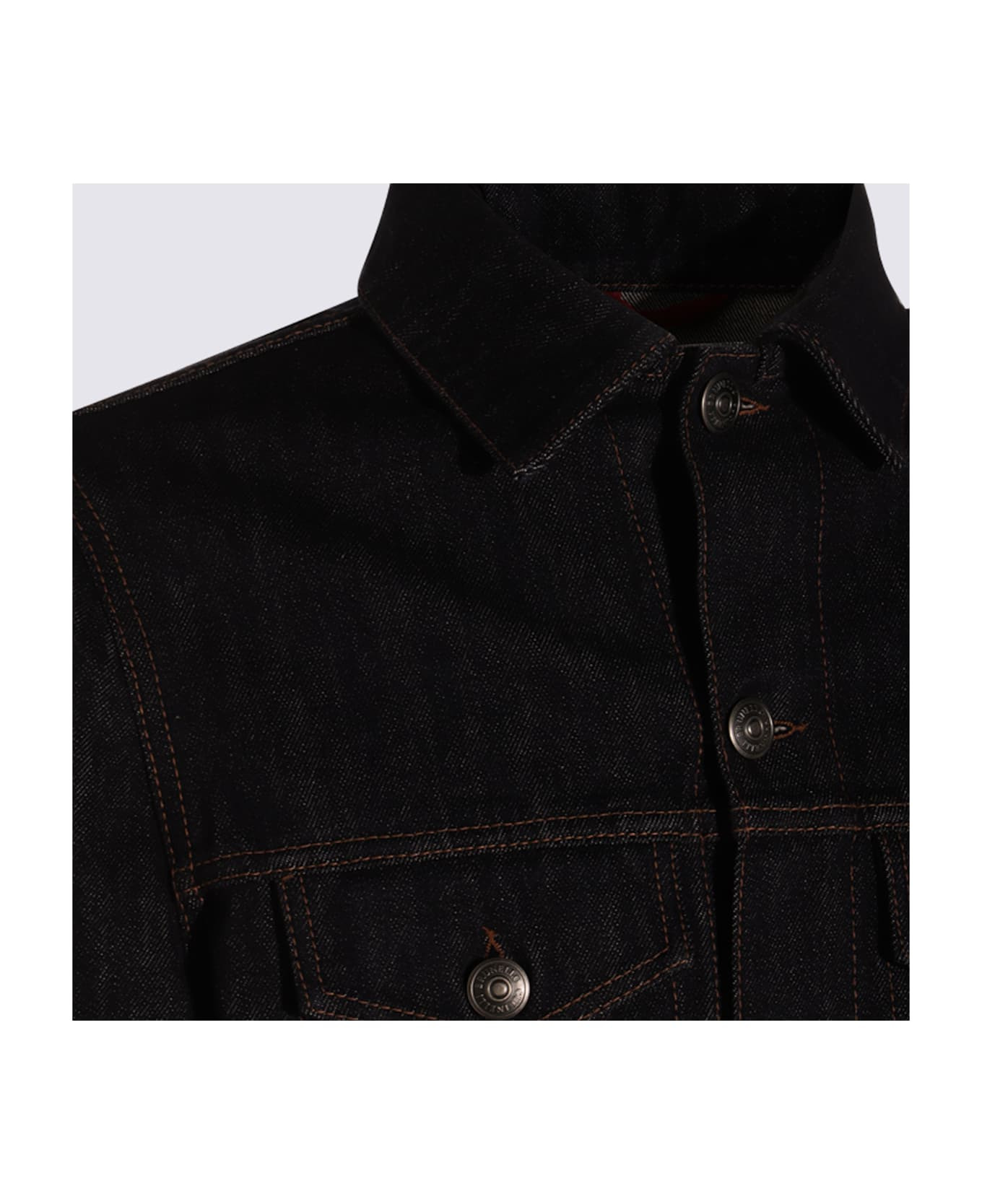 Dark Blue Cotton Denim Jacket - 3