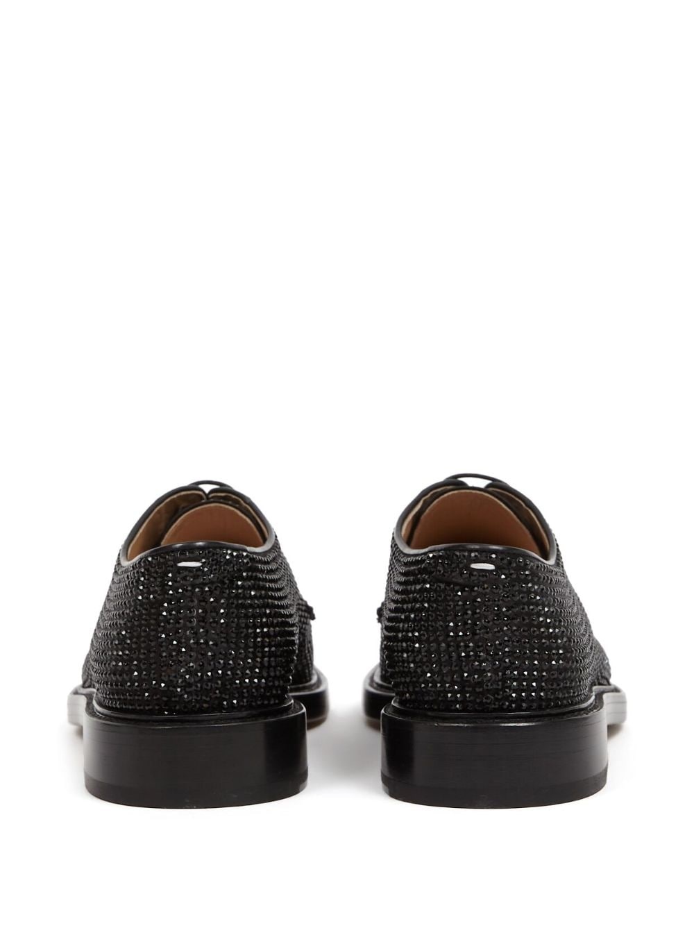 rhinestone split-toe lace-up shoes - 3