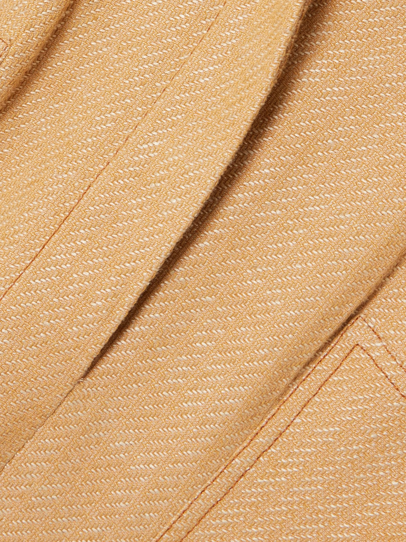 Jody paneled cotton-blend jacquard shirt dress Tan - 4