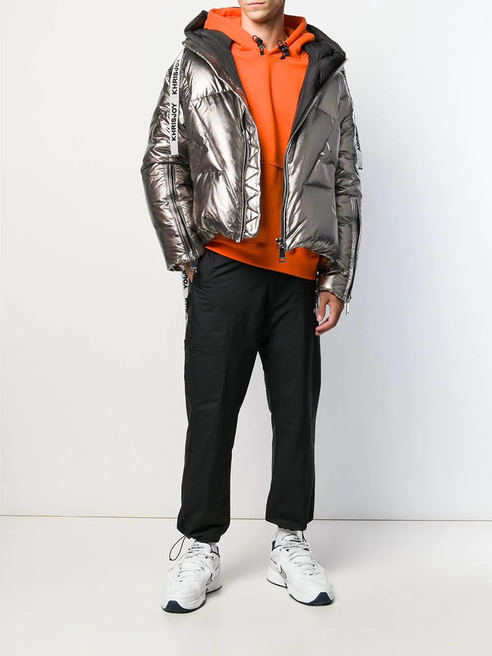 metallic puffer jacket - 2