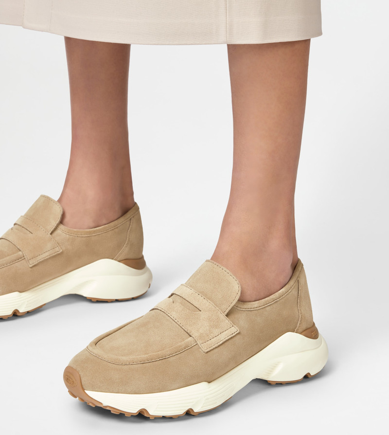 Tod's SPORTY LOAFERS IN SUEDE - BEIGE outlook