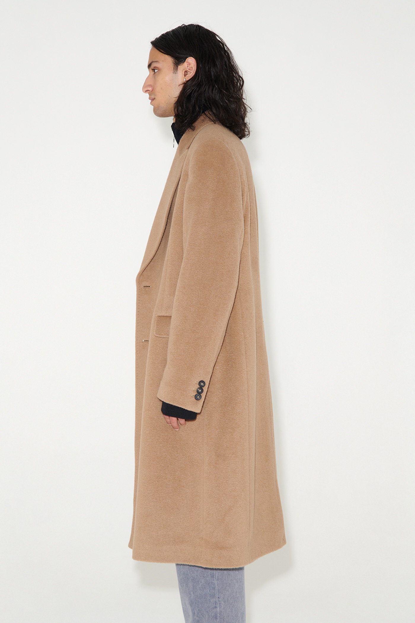 Whale Coat Camel Hairy Wool - 3