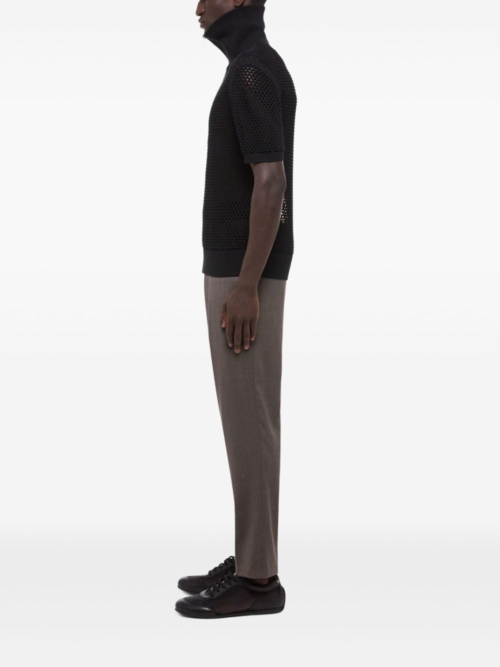 open-knit polo shirt - 4