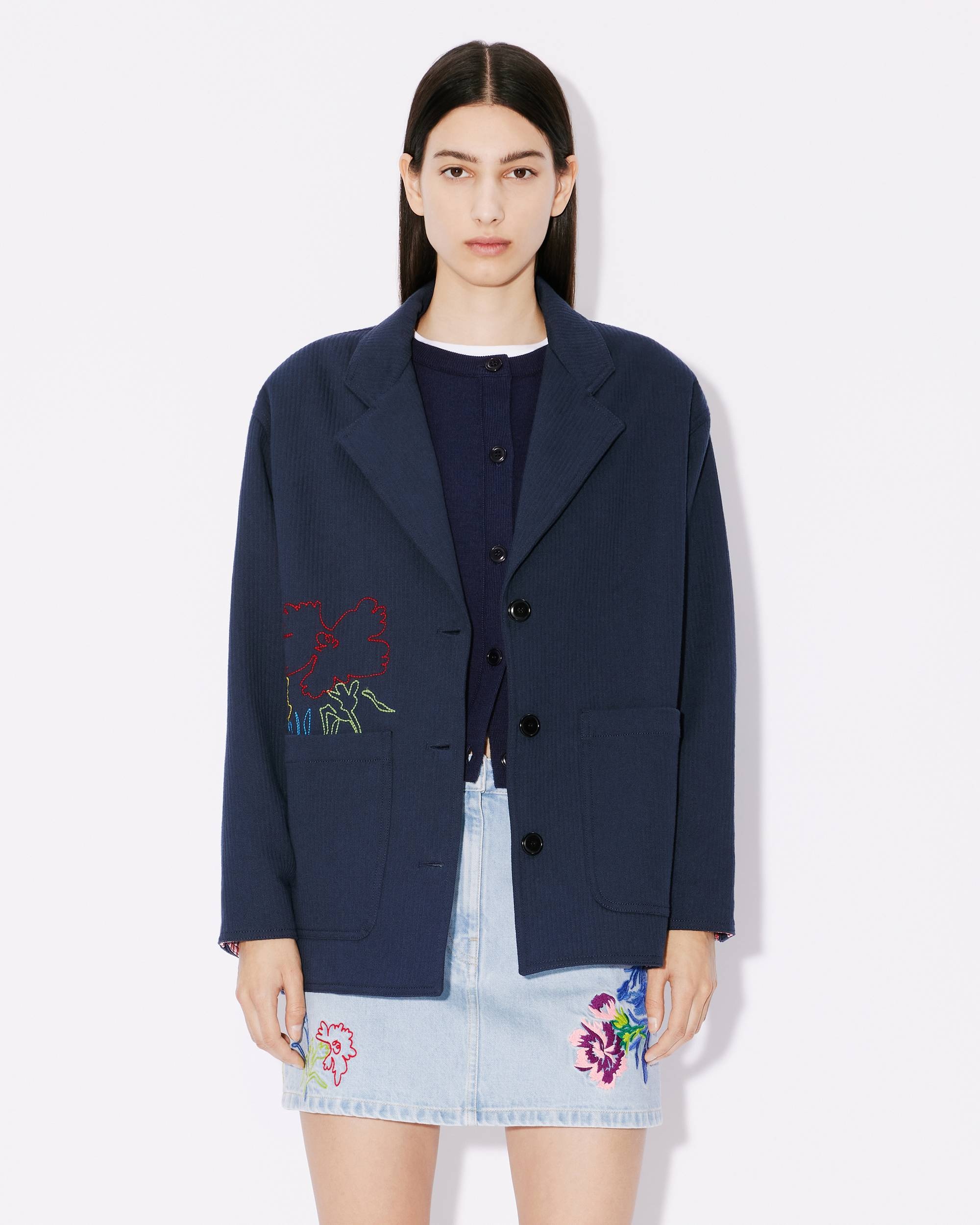 'KENZO Drawn Flowers' embroidered workwear jacket - 3