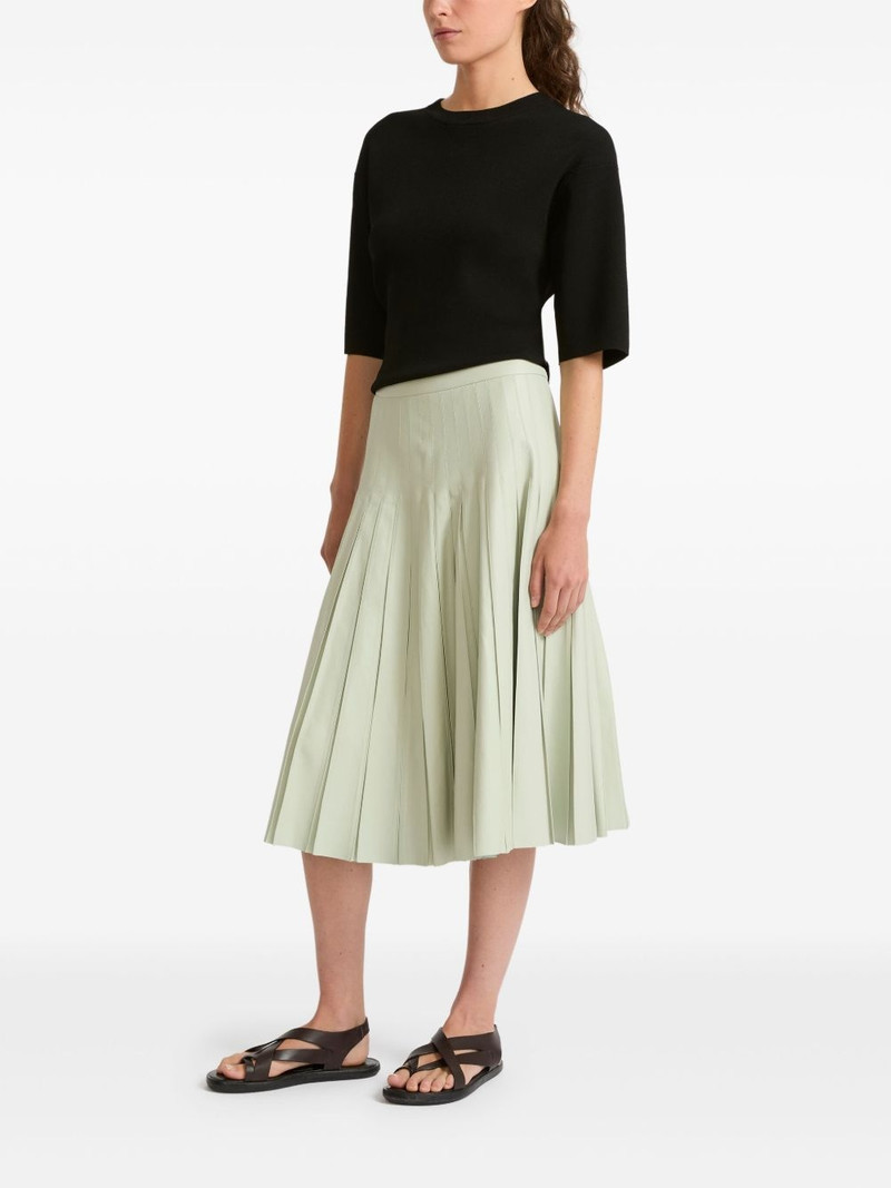 Yves Salomon lambskin pleated skirt outlook