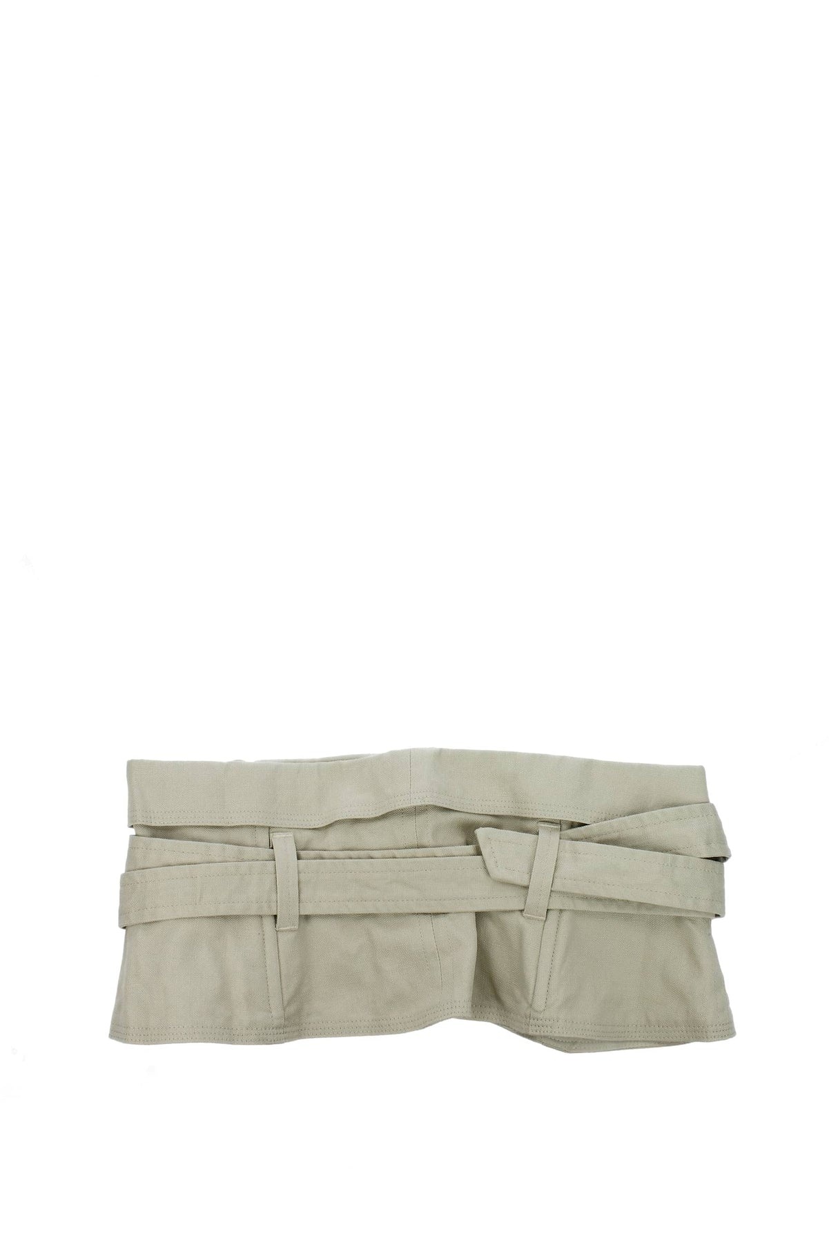 High-waist belts Fabric Beige Ecru - 2