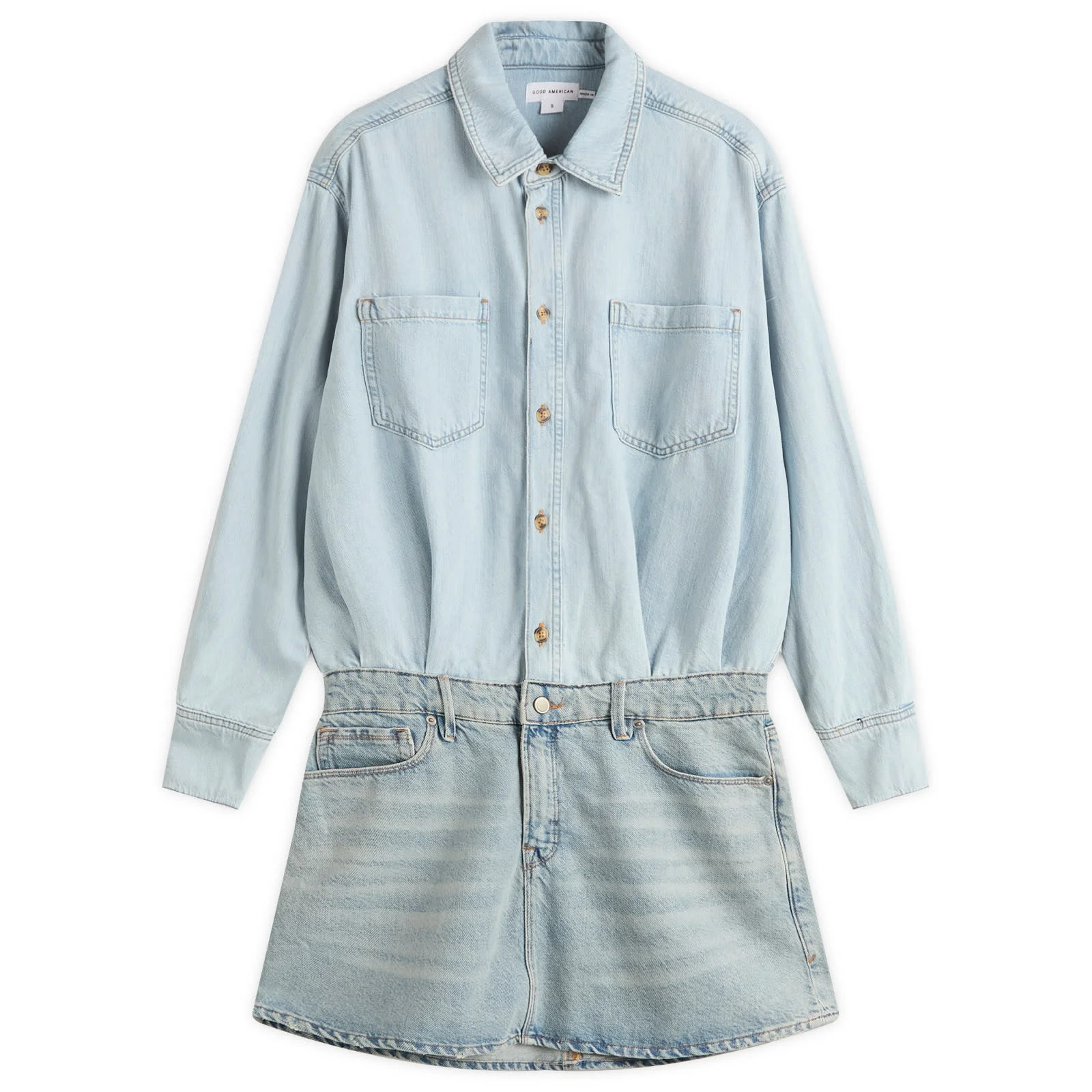 Good American Denim Shirt Dress - 1