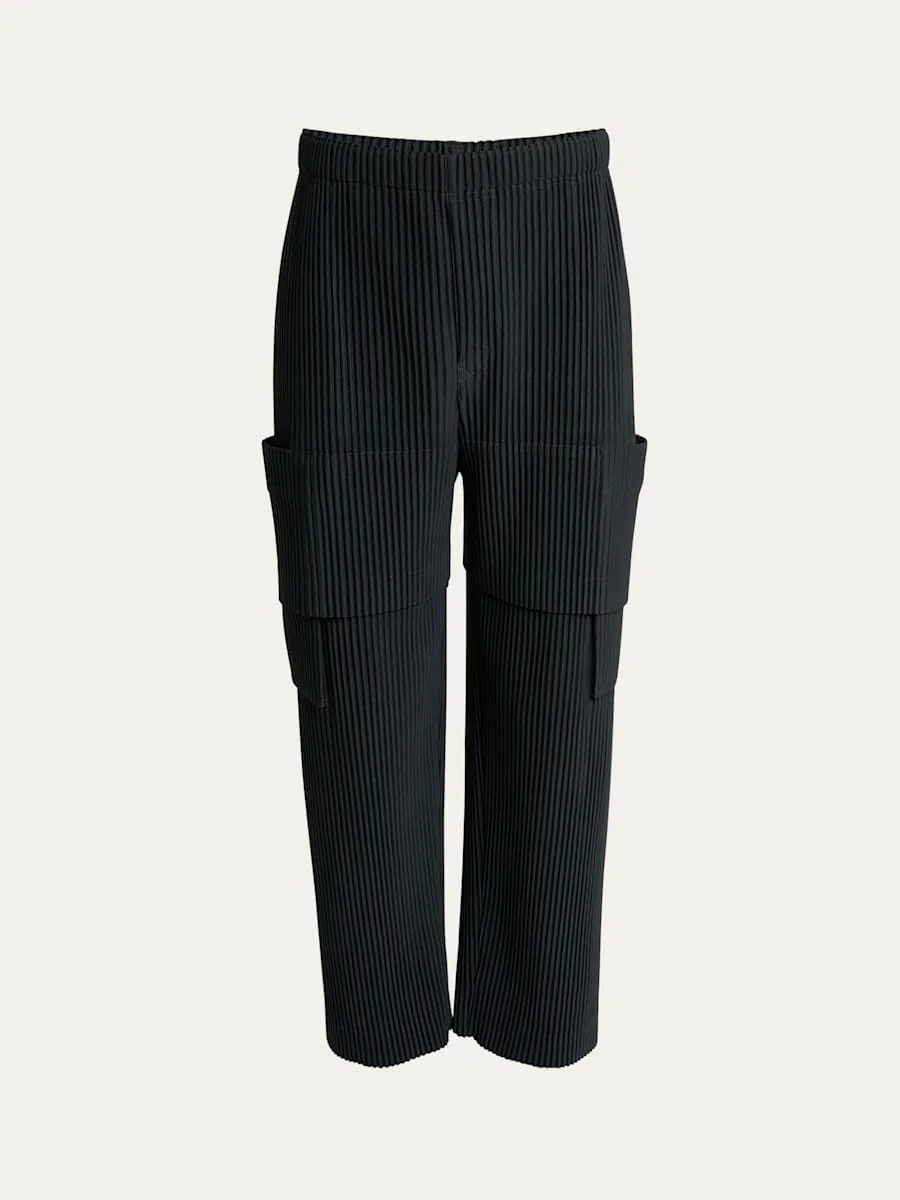 Men's Dark Gray Multi Pocket Pants - 1