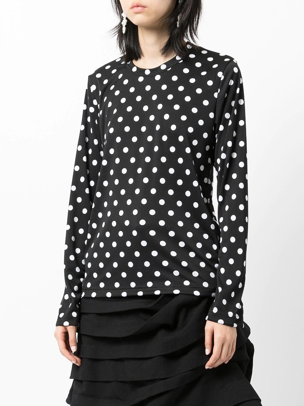 polka dot long-sleeve top - 3