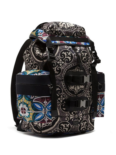 Dolce & Gabbana stained-glass print backpack outlook