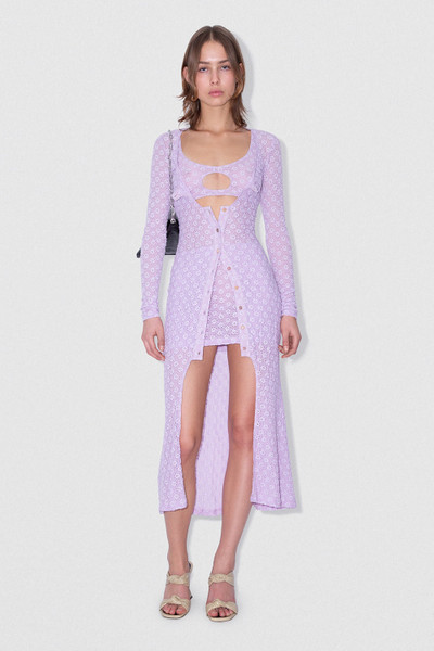 BY FAR RUBI MINI SKIRT LILAC FLORAL LACE outlook