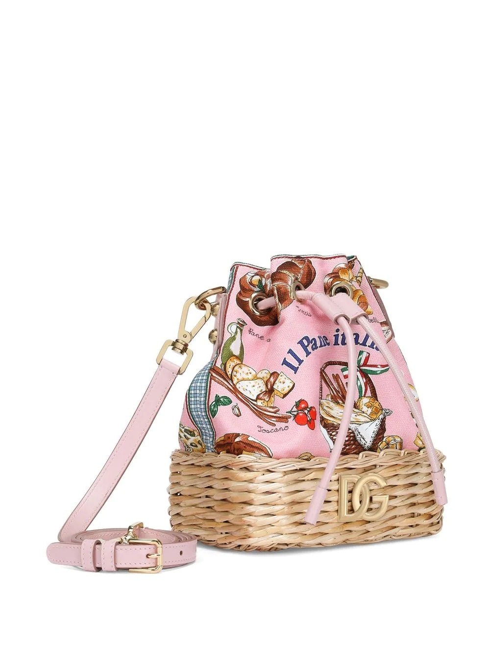 logo-plaque bucket bag - 3