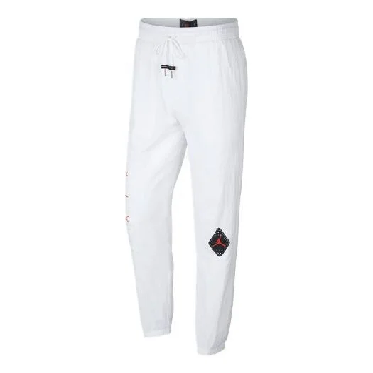 Air Jordan Legacy AJ 6 Logo Label Bundle Feet Sports Pants 'White' BV5402-100 - 1