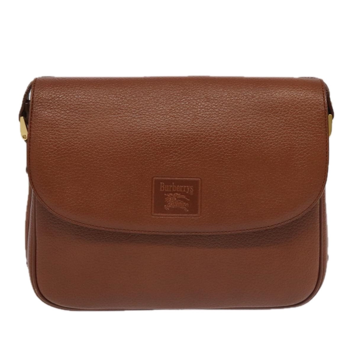 Burberry Shoulder Bag Leather Gold Brown - 13
