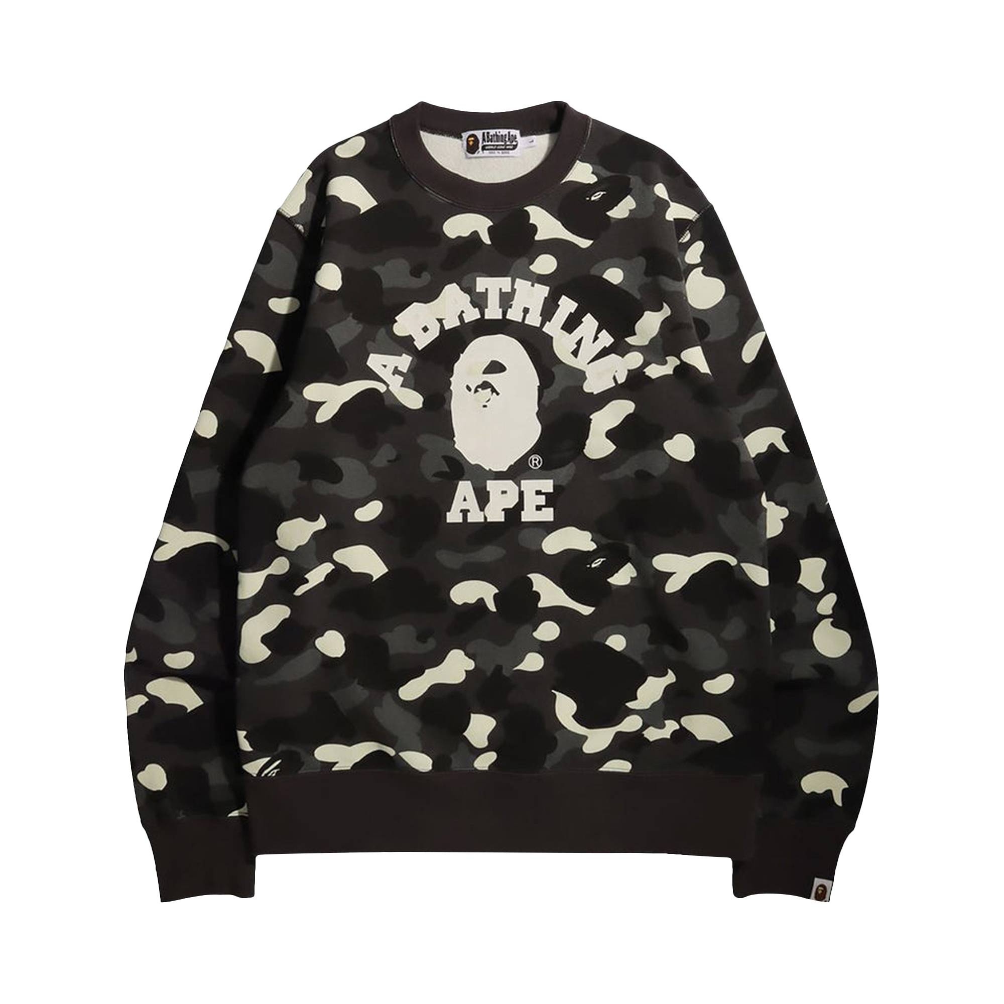 BAPE City Camo College Online Exclusive Crewneck 'Black' - 1