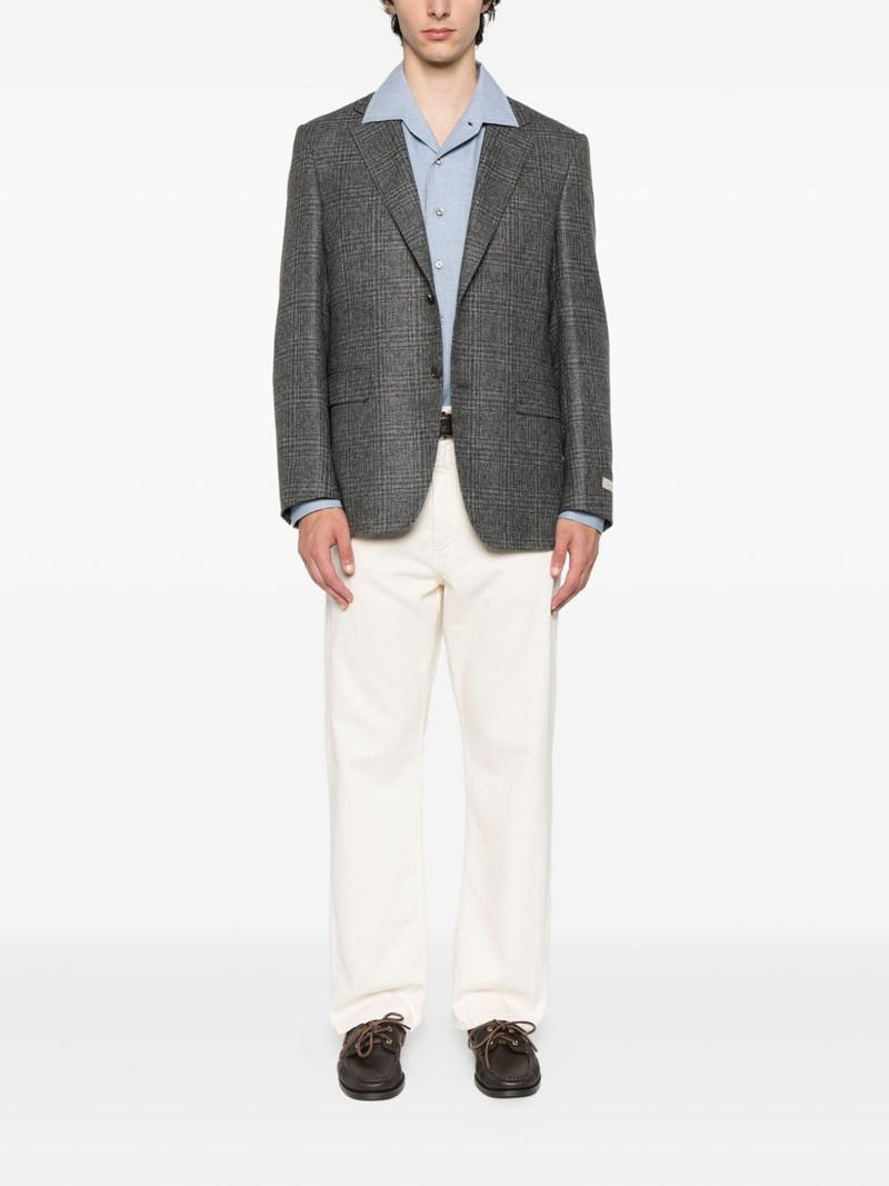 Canali checked two-button blazer outlook