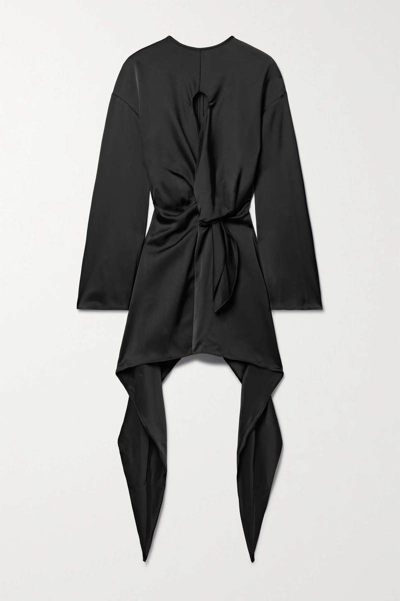 Louie draped cutout satin mini dress 1