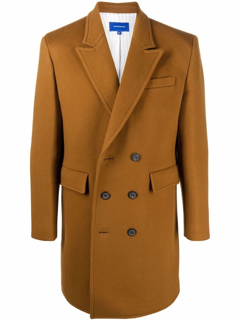 double-breasted tailored coat - 1