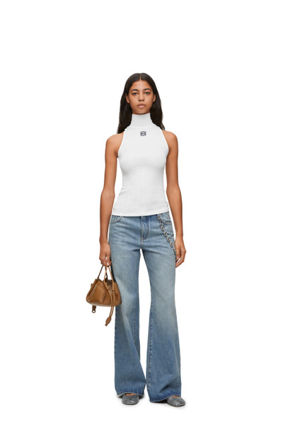Loewe High neck top in cotton blend outlook