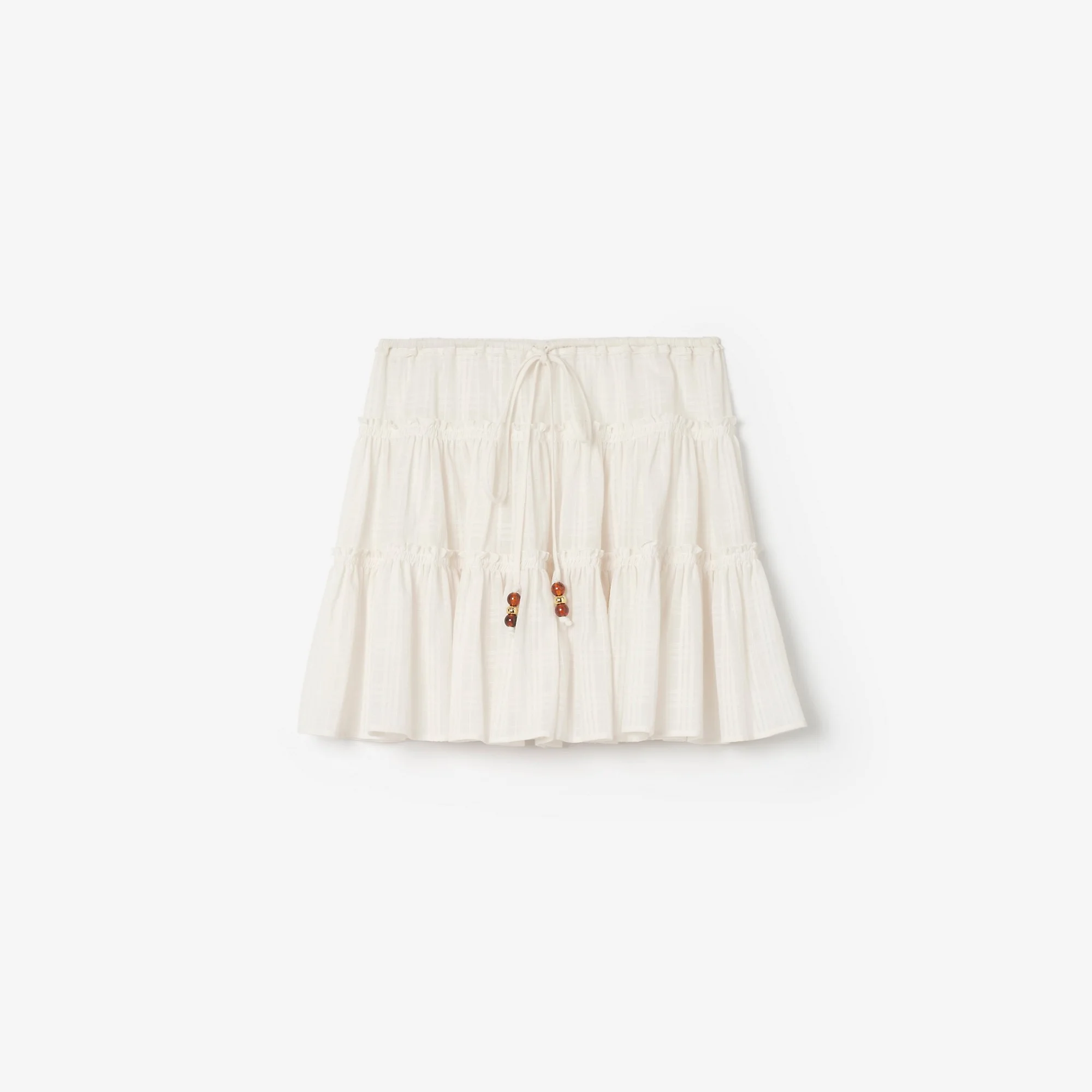 Check Cotton Voile Skirt - 1