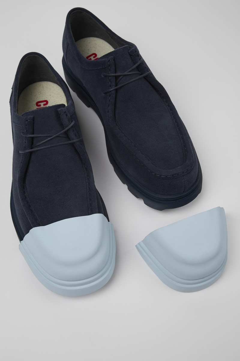 Blue nubuck shoes for men 6