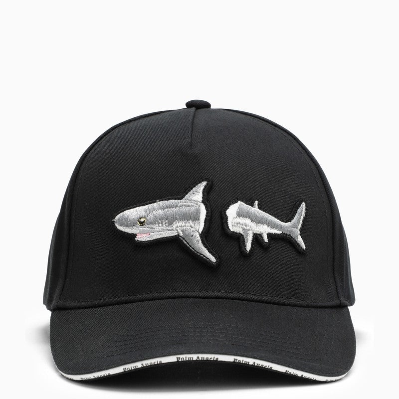 Palm Angels Black cotton Shark hat - 2