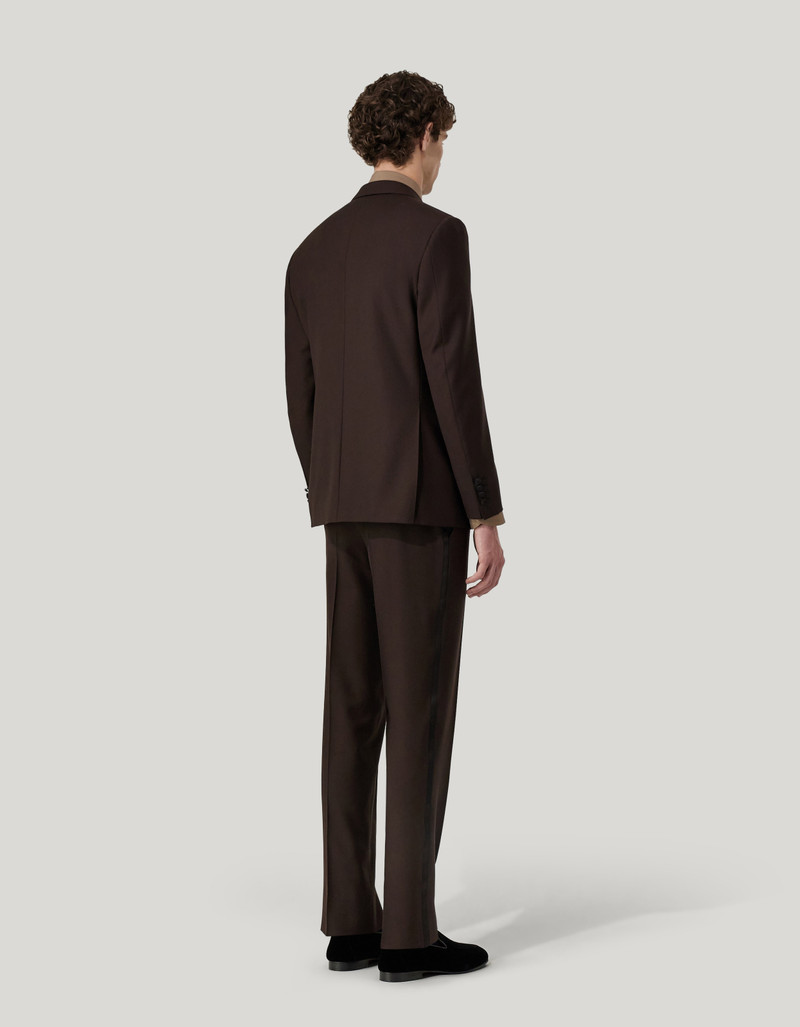TUXEDO IN DARK BROWN WOOL 4