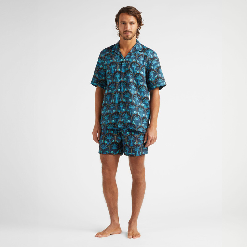 Vilebrequin Men Linen Bowling Shirt - Vilebrequin x Abu Dhabi outlook