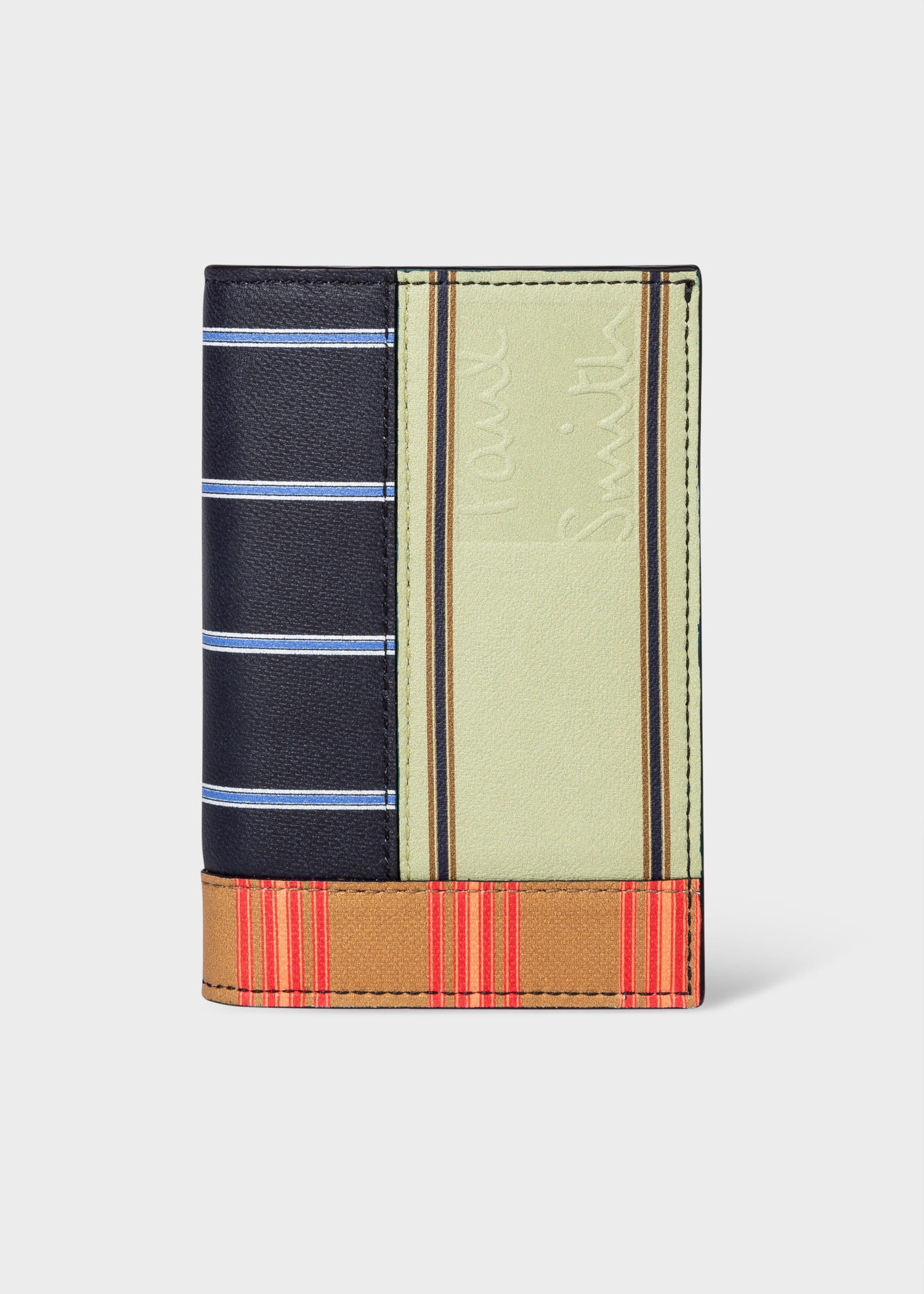 Patchwork Stripe Credit Card Wallet - 1