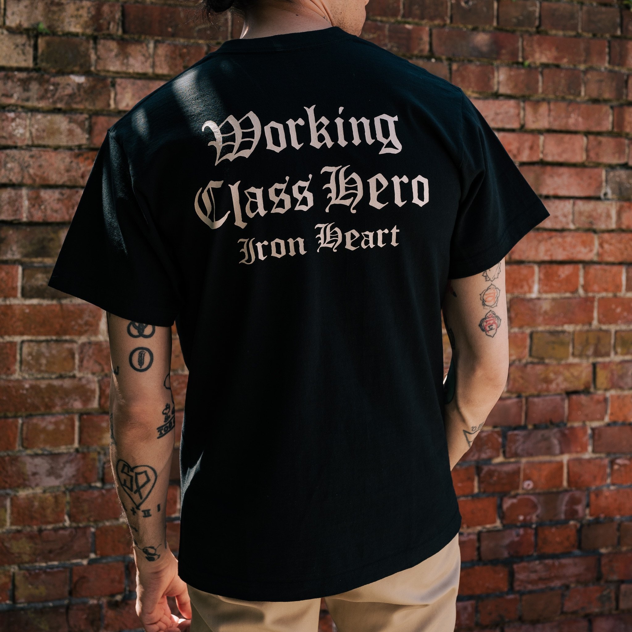 IHPT-2303-BLK 7.5oz Printed Loopwheel Crew Neck T-Shirt - Black - 5