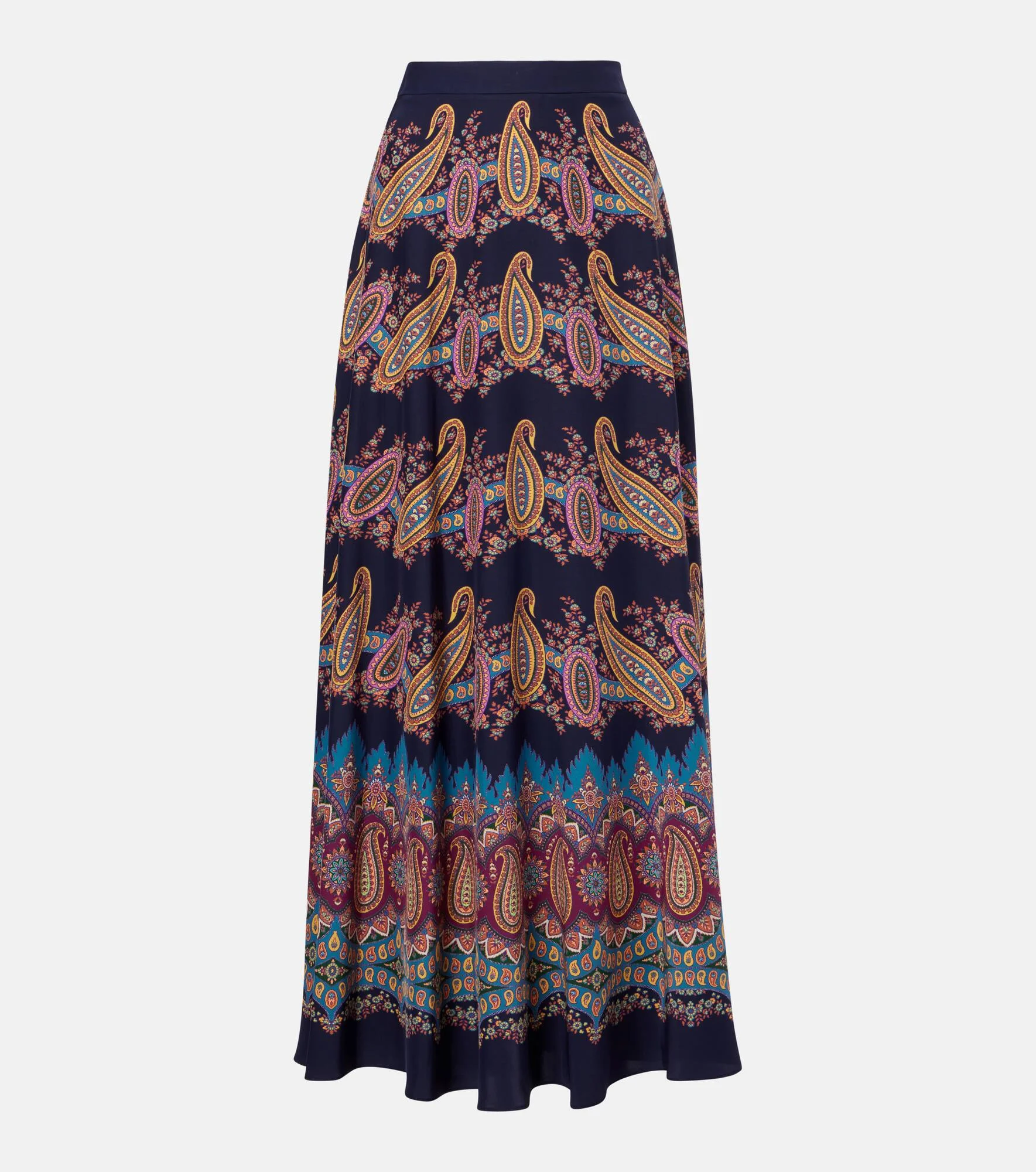 Paisley silk maxi skirt - 1