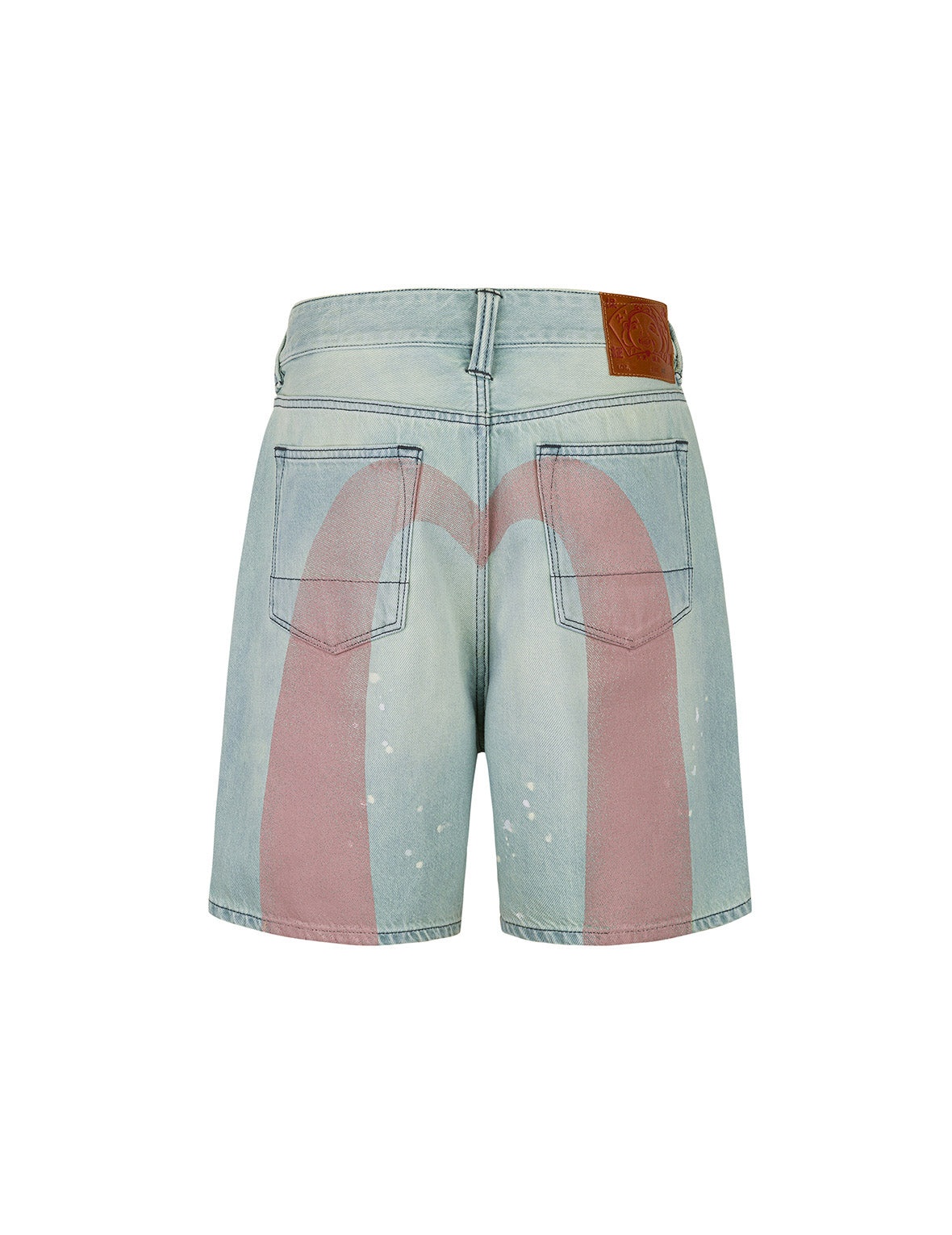 Daicock Print Oversized Denim Shorts - 12