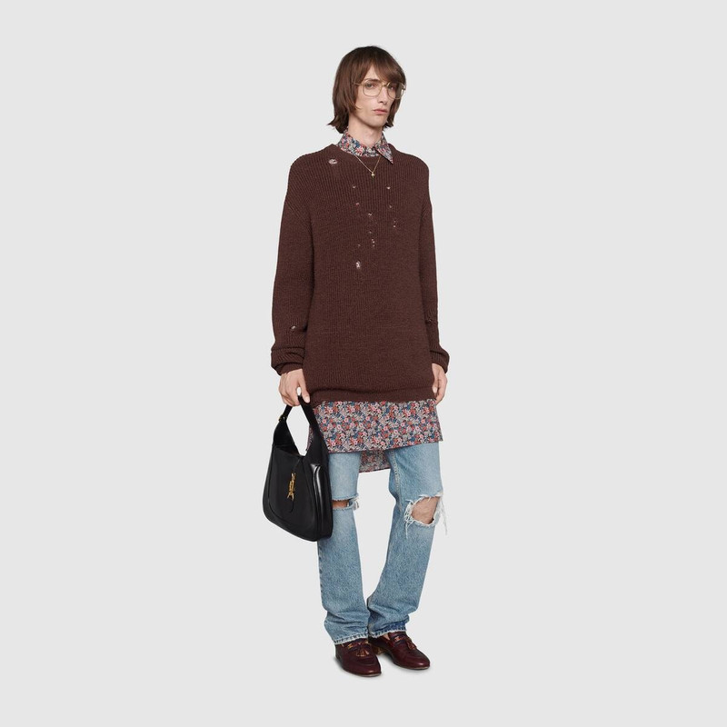 GUCCI Rib knit wool oversize sweater outlook