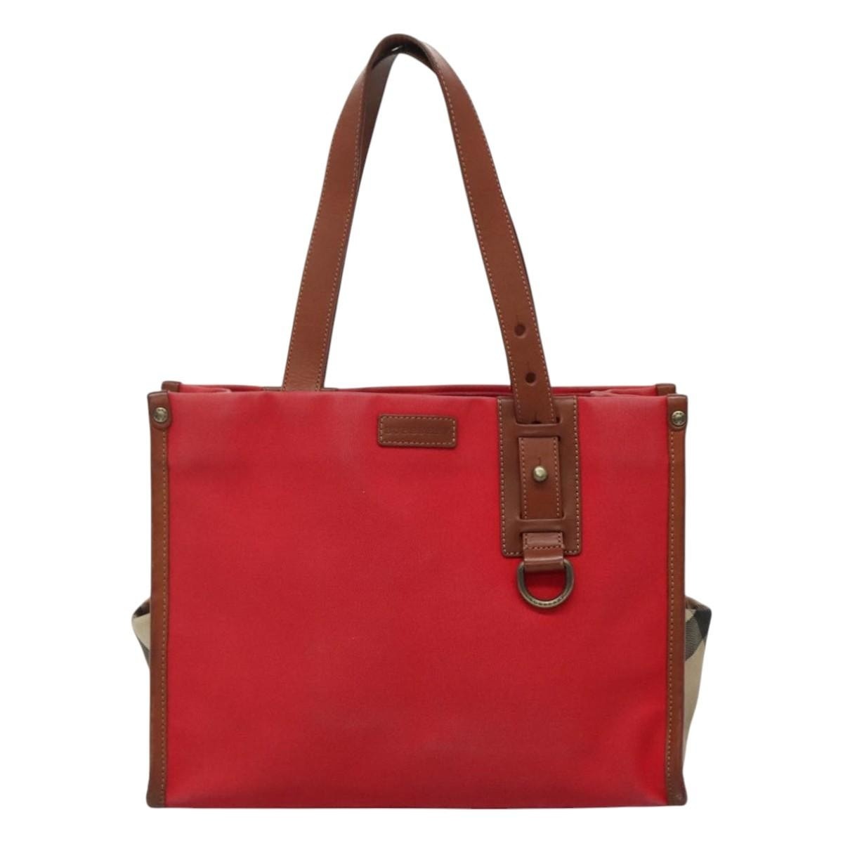 Burberry Tote Bag Canvas Red - 13