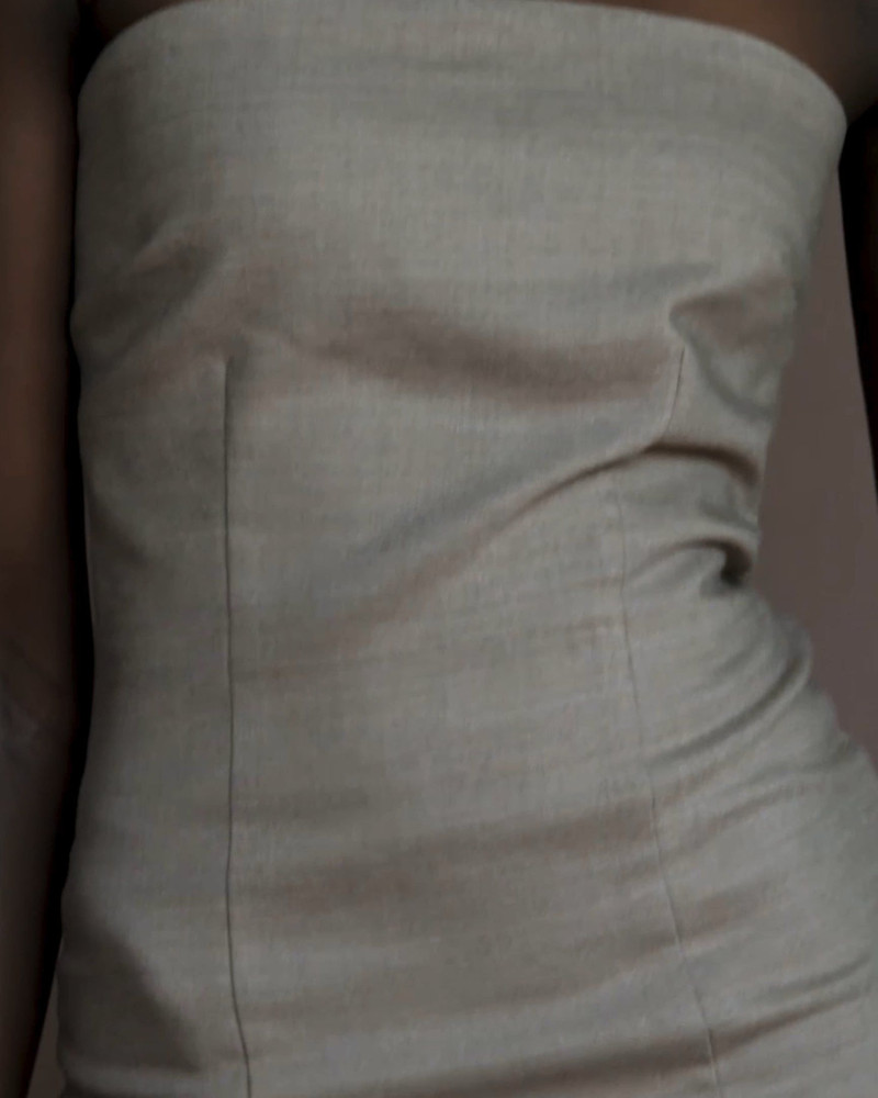 KETTLE CUT MINI DRESS HAZELNUT 7