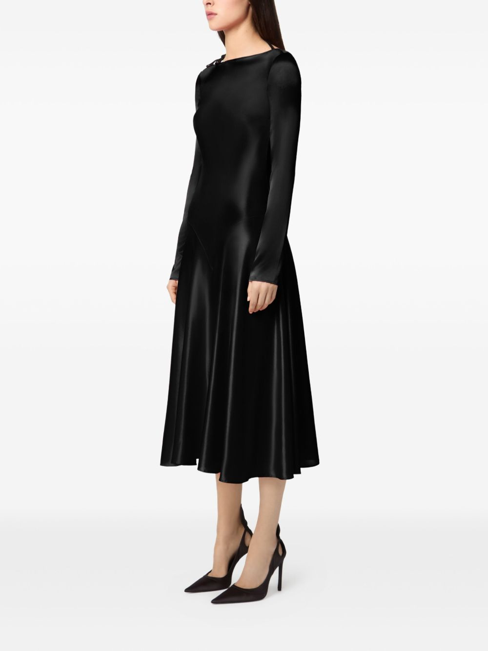 satin midi dress - 2
