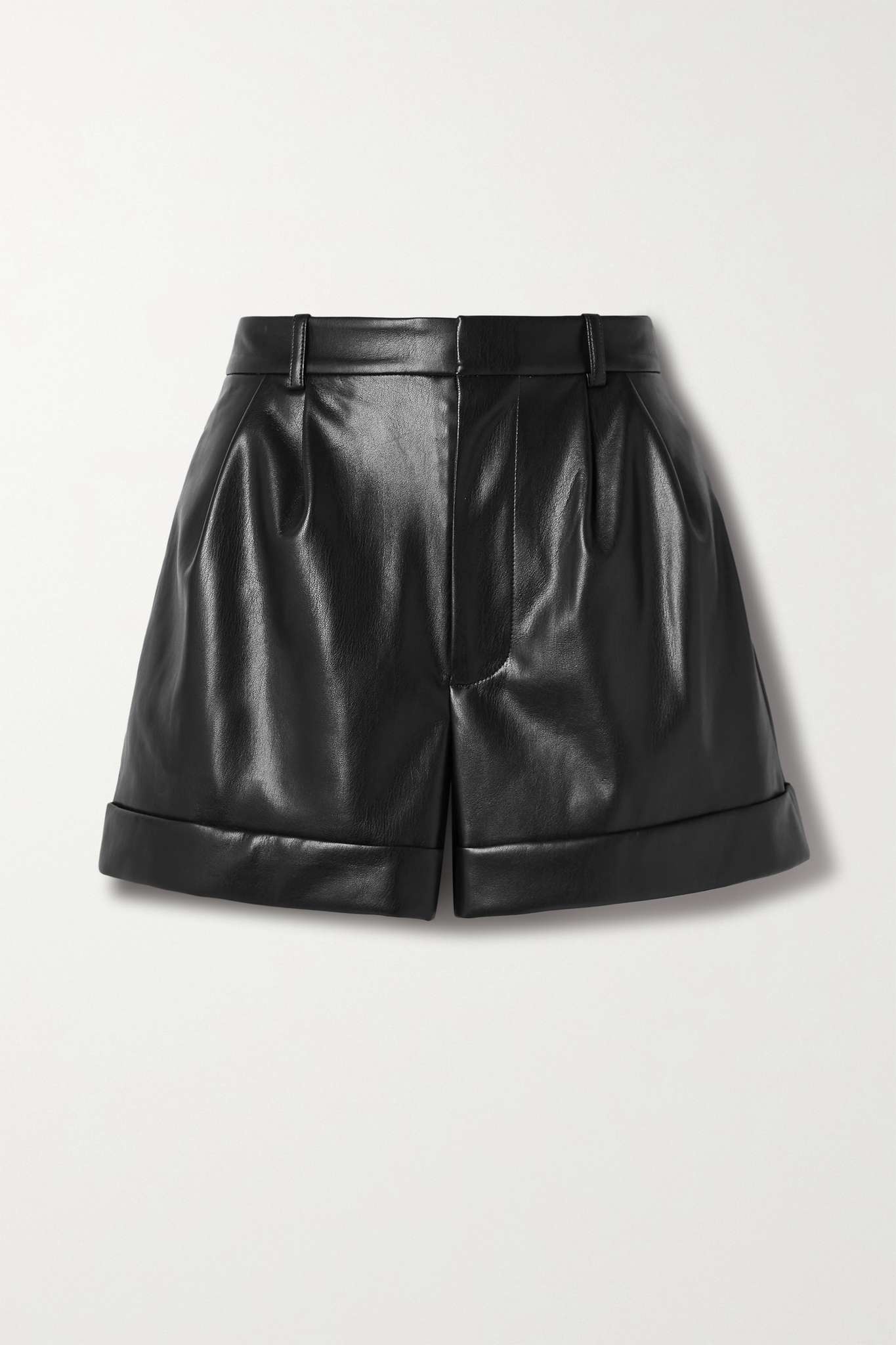 Conry pleated vegan leather shorts - 1