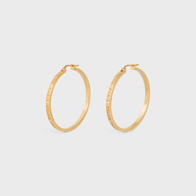 CELINE Celine Paris Large Hoops in Brass with Gold Finish outlook