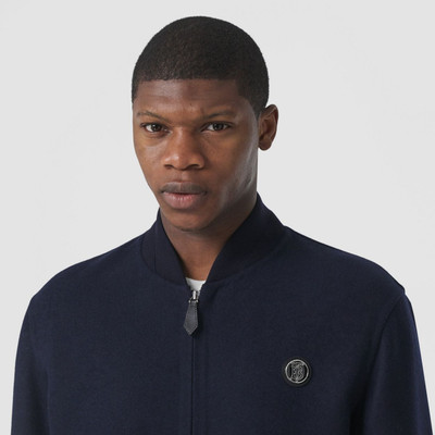 Burberry Monogram Motif Cashmere Bomber Jacket outlook