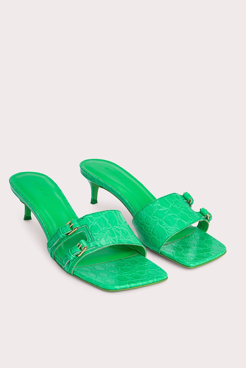 BY FAR Roni Super Green Circular Croco Embossed Leather outlook