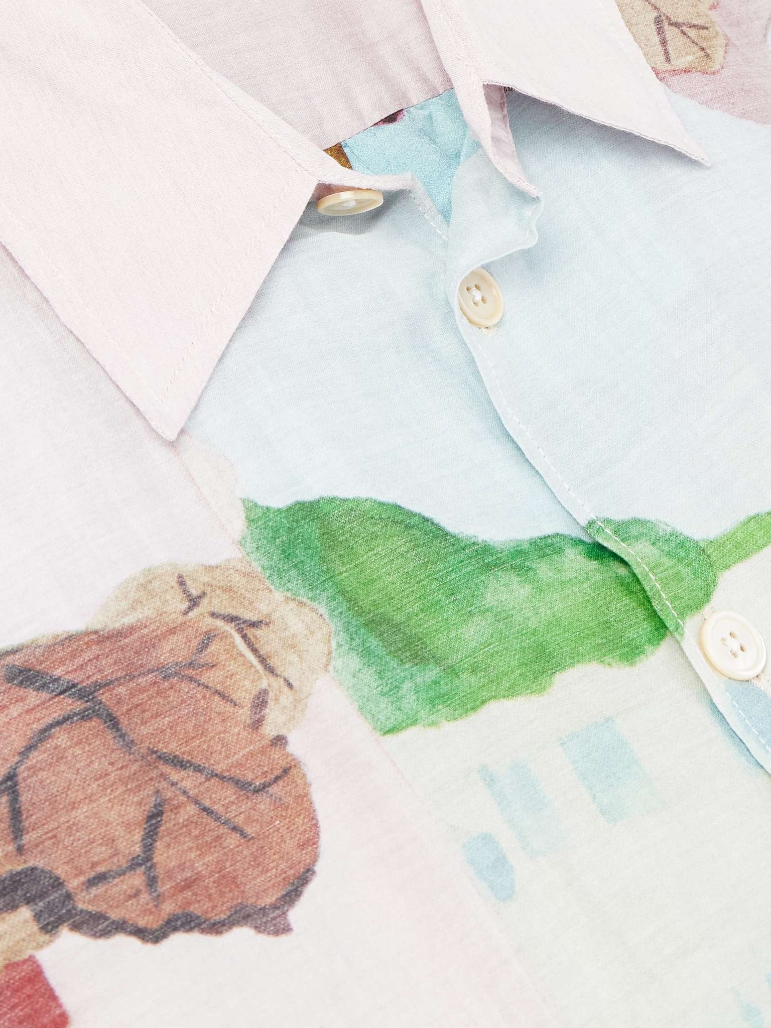 Beyond Printed Cotton and Silk-Blend Shirt - 5