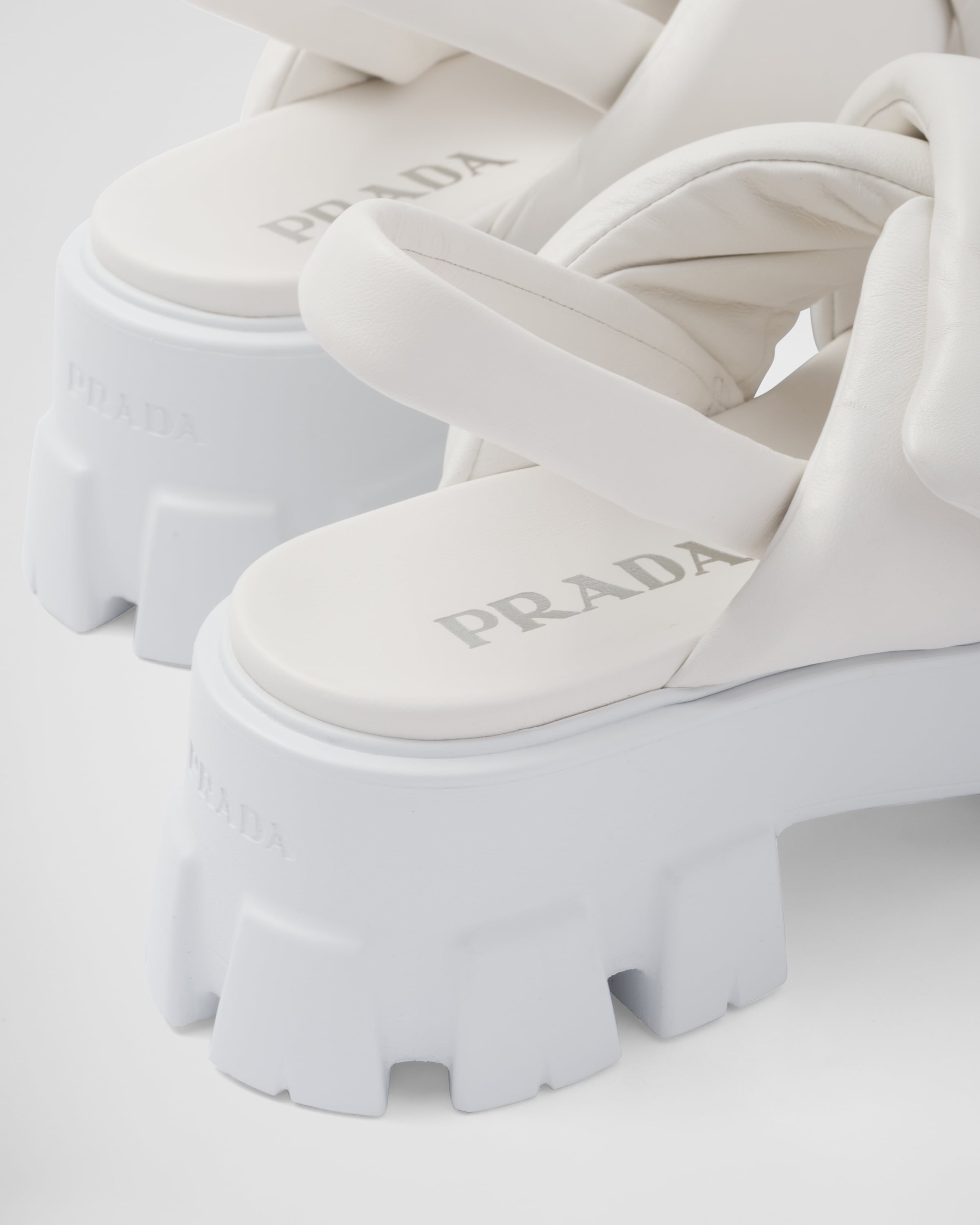 Monolith padded nappa leather sandals - 7