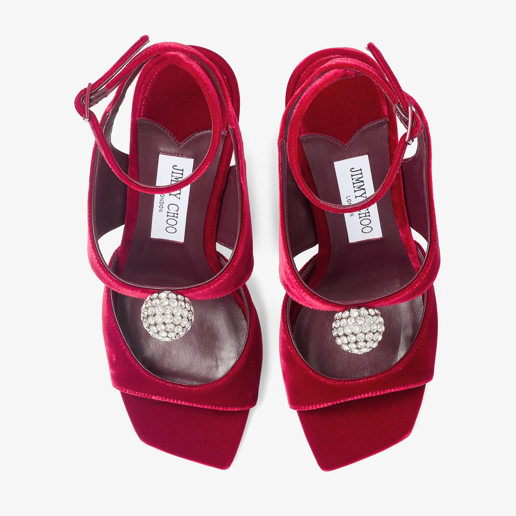 Orb 95
Ruby Red Velvet Sandals - 4