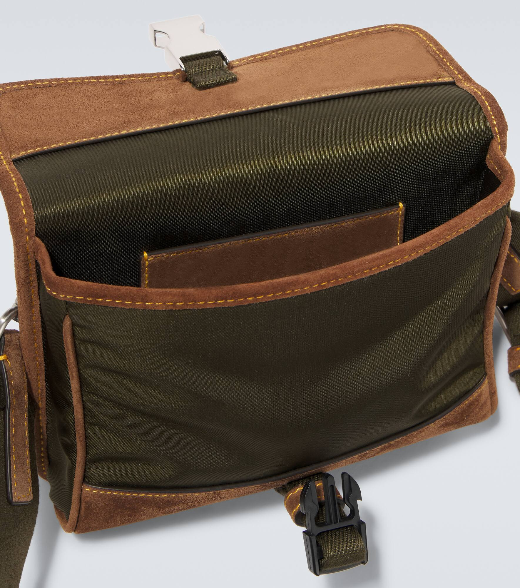 Re-Nylon suede-trimmed phone pouch - 4