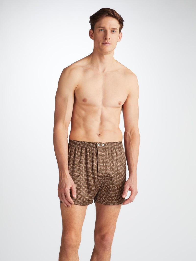 Men's Classic Fit Boxers Brindisi 109 Silk Satin Green - 5