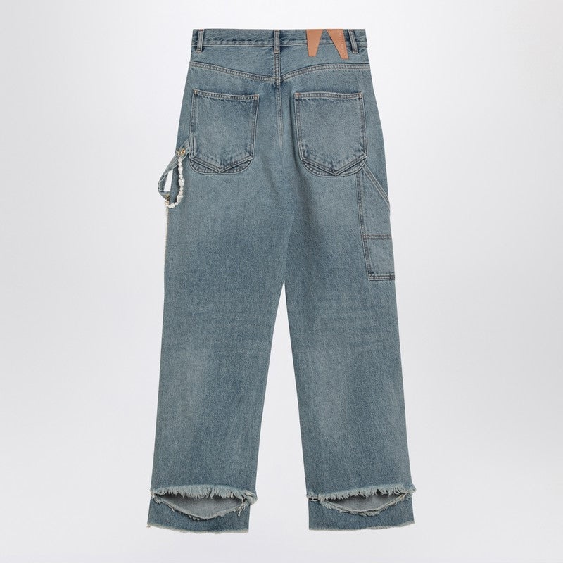 LISA LIGHT BLUE WASHED RIPPED JEANS - 2