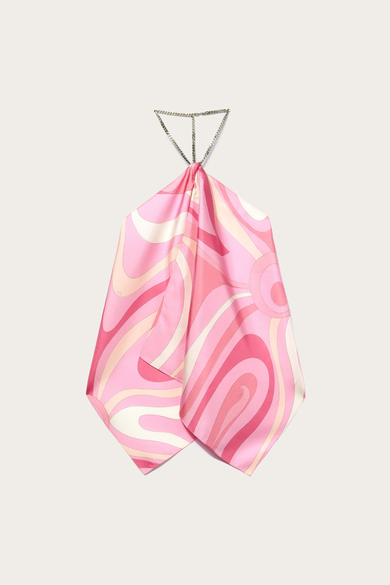 MARMO PRINT SILK TOP 1